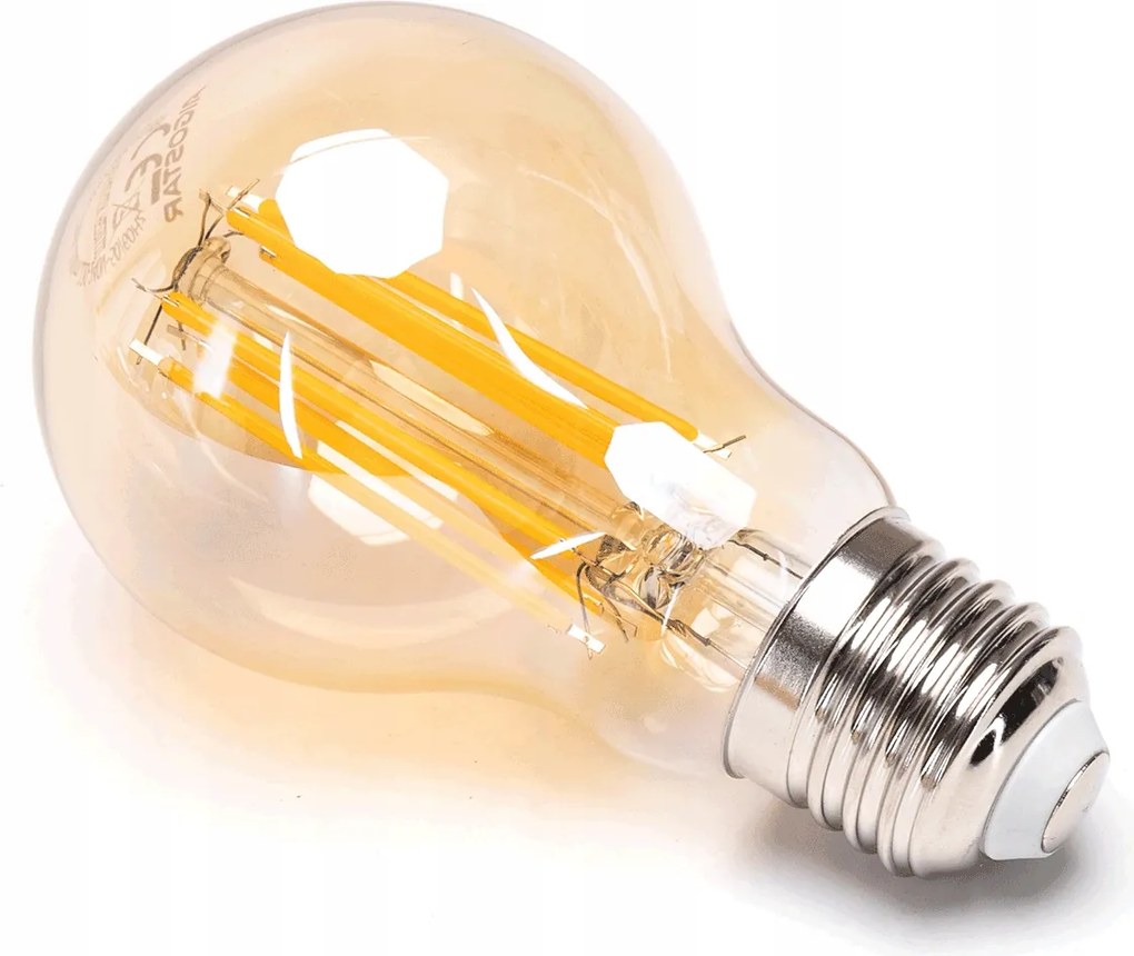 Led filament izzó E27 A60 8W retro vintage Füst meleg szín