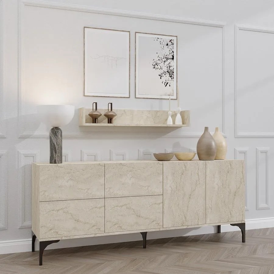Konzolasztal Stella - Travertine
