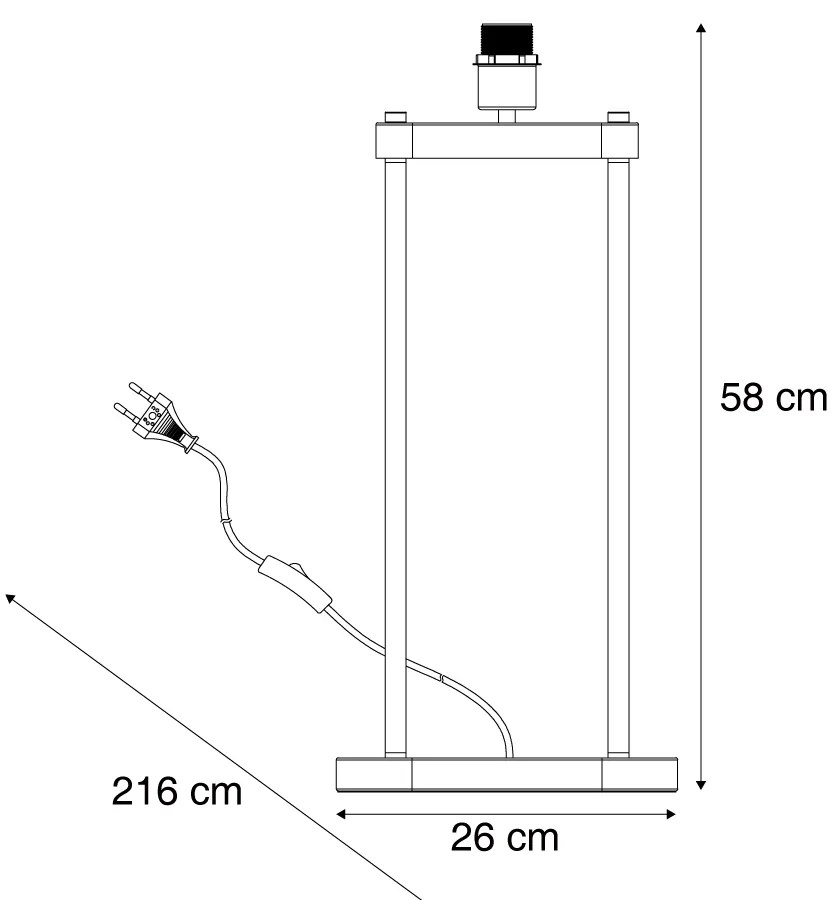 Modern bézs asztali lámpa - Thijmen