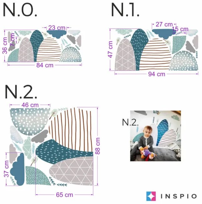 INSPIO Gyerekszoba falmatrica - Dombokon túl