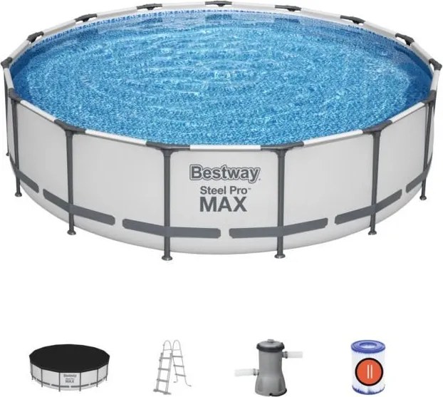 Bestway MAURITIUS fémvázas medence szett 457 x 107 cm