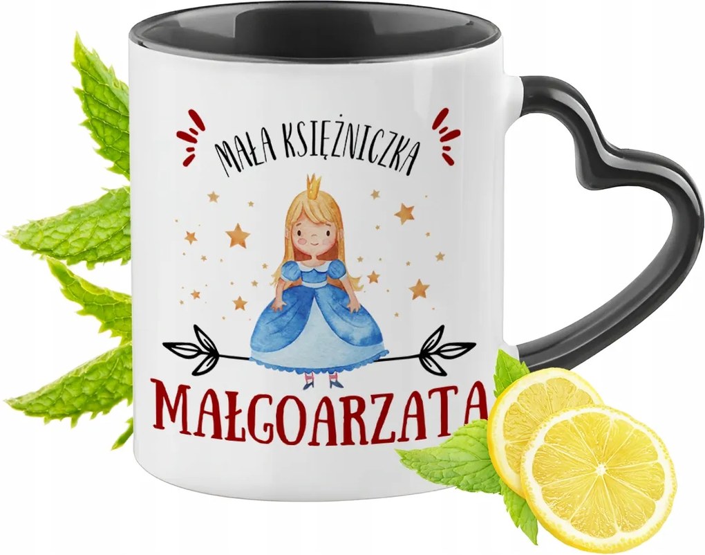 Fekete Bögre Szív Alakú Füllel Margitnak Ideális Ajándék