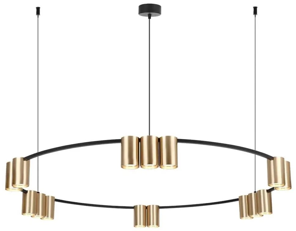 Csillár zsinóron GENESIS 15xGU10/8W/230V arany