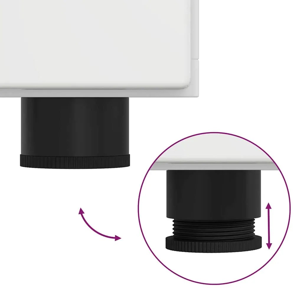 Széf polcokkal Magasfényű fehér 55.5 x 29 x 100 cm Faanyag