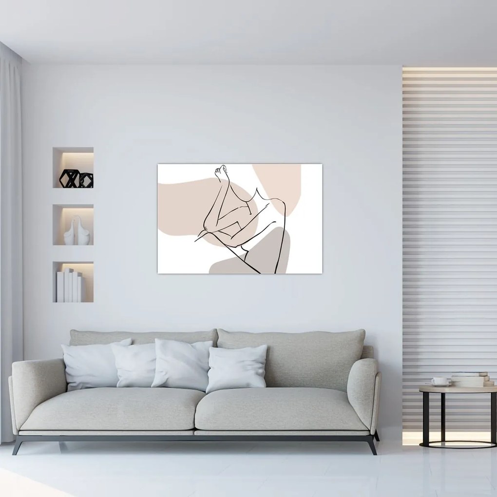 Kép - Női test vonal művészet N⁰1 (90x60 cm)