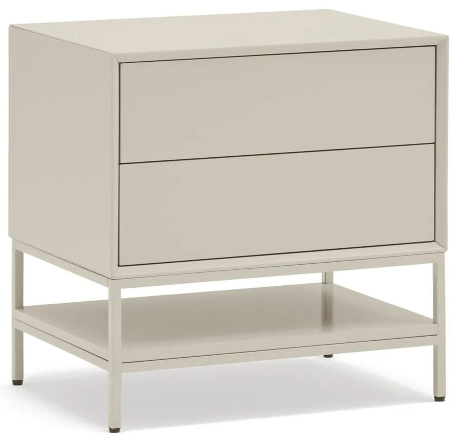 Krémszínű éjjeliszekrény Platt – Teulat