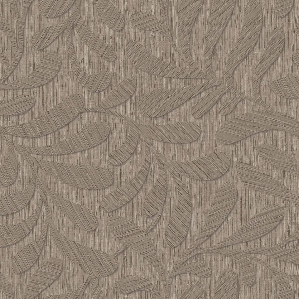 Decoprint Terra Nova Marquetry sötétbarna faerezetes texturált vlies tapéta – TN29052