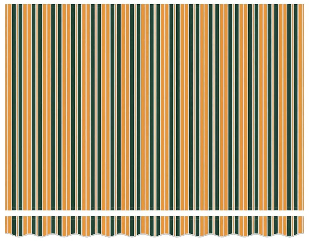 Behúzható napellenző Zöld és Sárga 300x250 cm szövet