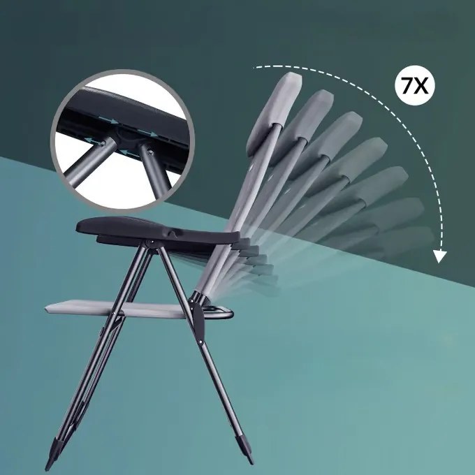 Deuba 4 darabos kempingszék szett - szürke