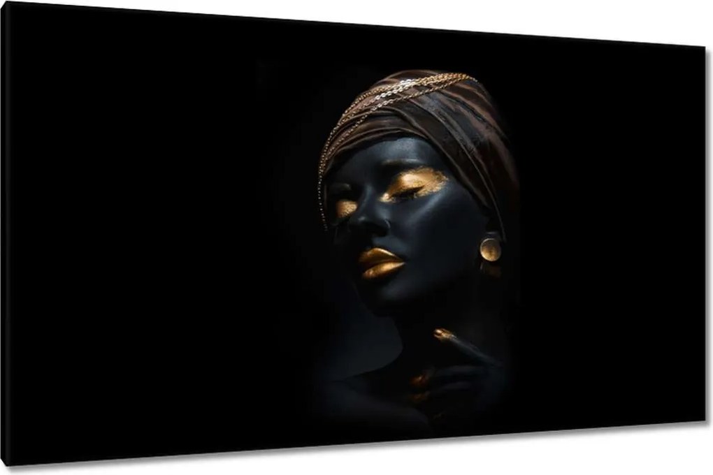 Vászonkép 120x70 Arany smink