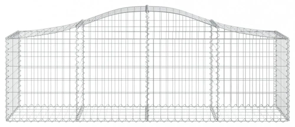 5 db íves horganyzott vas gabion kosár 200x50x60/80 cm