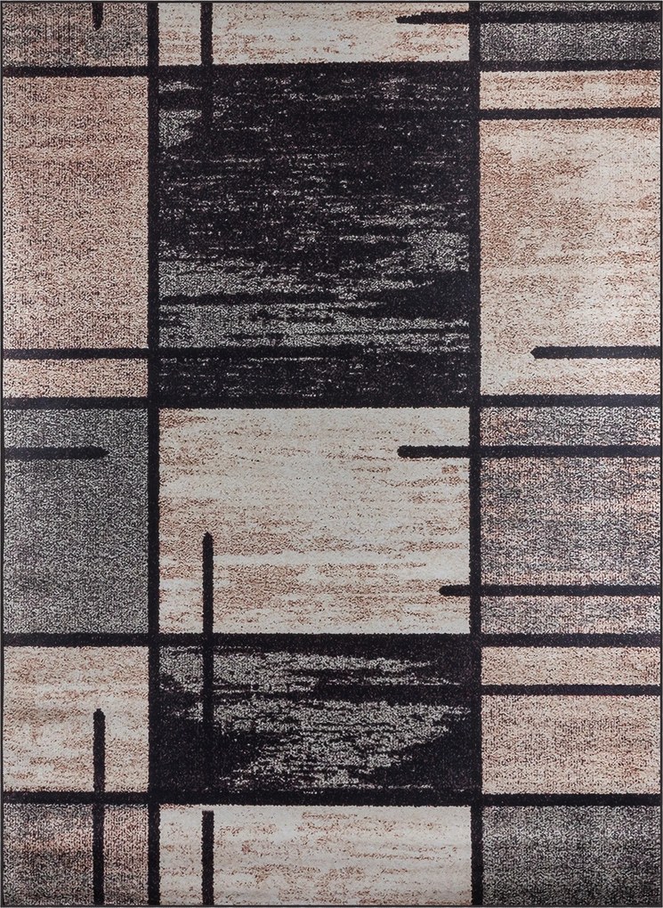 Nappali Szőnyeg 200x300 CM Barna Modern Geometrikus Csúszásgátló
