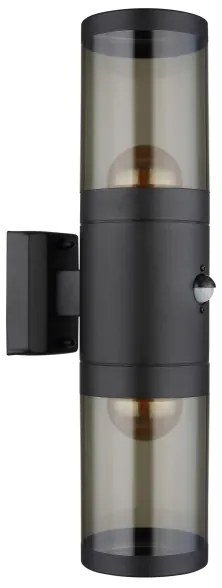 Globo 32014-2BS-Kültéri fali lámpa érzékelővel XELOO 2xE27/40W/230V IP44