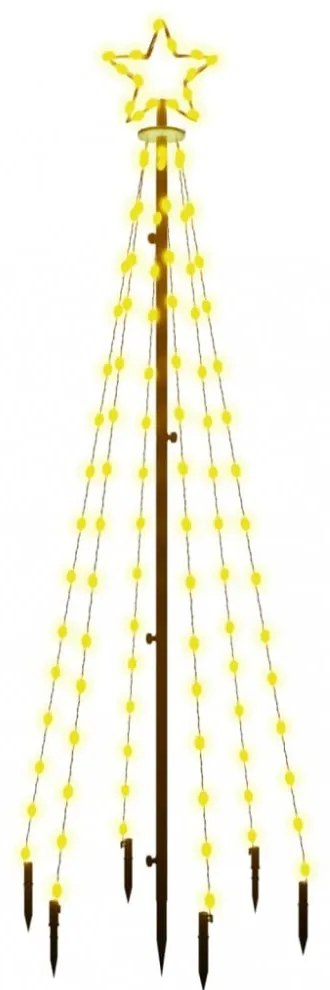 meleg fehér fényű karácsonyfa tüskével 108 LED-del 180 cm