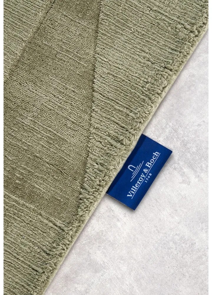 Zöld kézi szövésű gyapjú futószőnyeg 80x250 cm Ursule – Villeroy&Boch