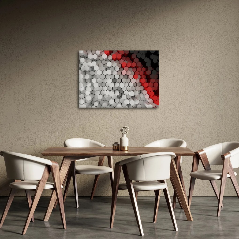 Kép - 3D hatszögek (70x50 cm)