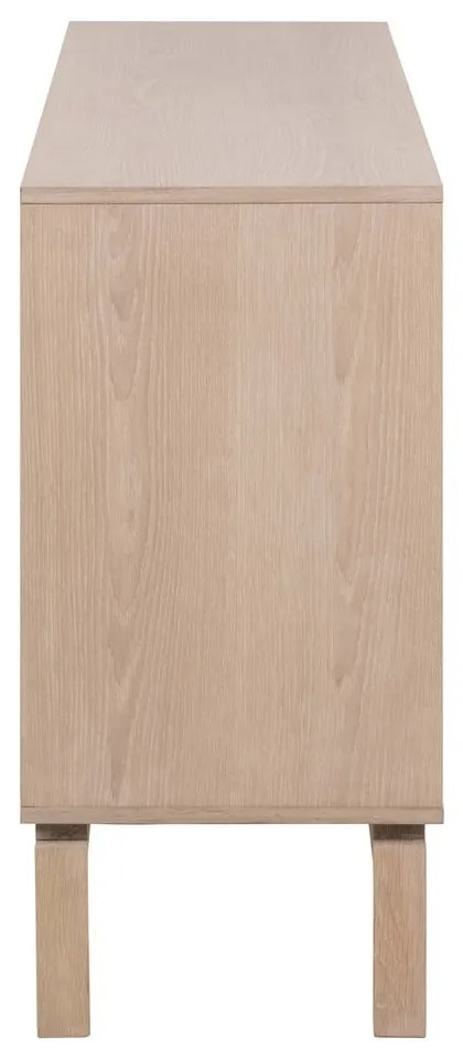 Natúr színű alacsony komód tölgyfa dekorral 135x80 cm Linley – Actona