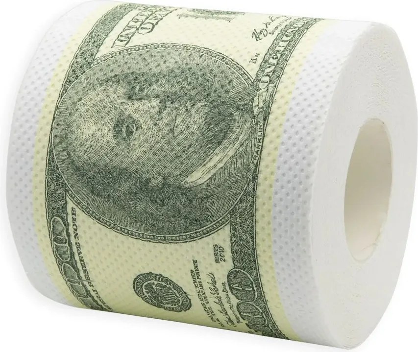 ONE DOLLAR Toalettpapír amerikai dollár motívummal