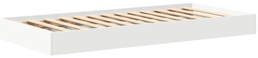 Könyvespolc ágy Fehér 75x190 cm Mérnöki Fa