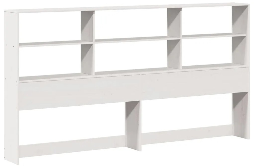 fehér tömör fa könyvespolcos ágy matrac nélkül 200 x 200 cm