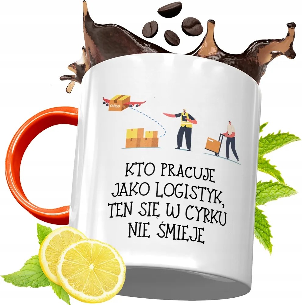 Narancssárga Bögre Logisztikai Ajándék fényképes nyomtatással