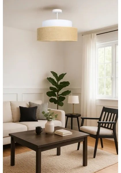 Felületre szerelhető csillár  BOHO 1xE27/60W/230V átm. 40 cm fehér/bézs