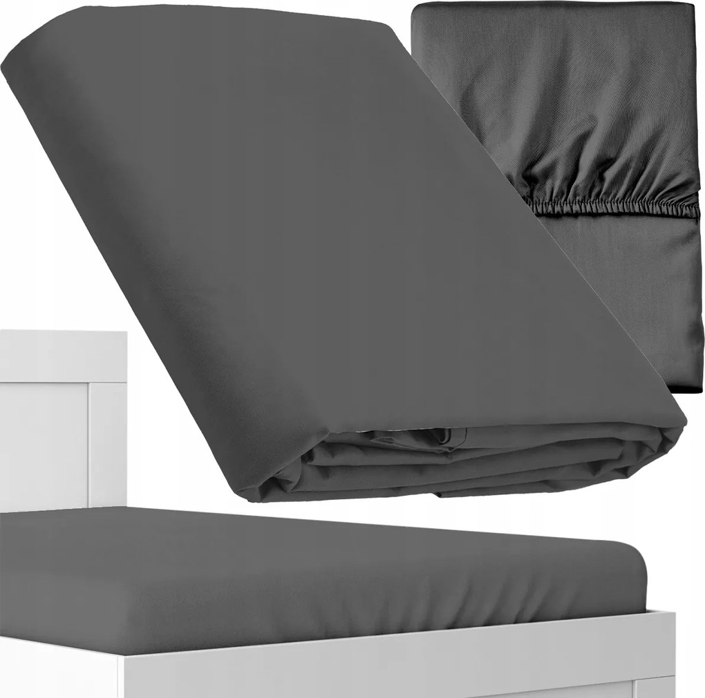 Gumis Lepedő Mikroszatén Mikroszálas Szatén Grafit 200x220cm