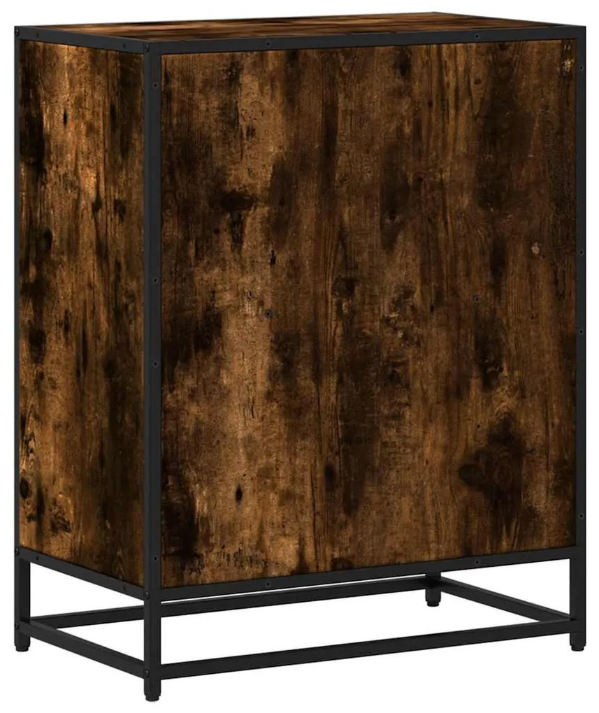 füstös tölgy színű szerelt fa könyvszekrény 60x35x76 cm