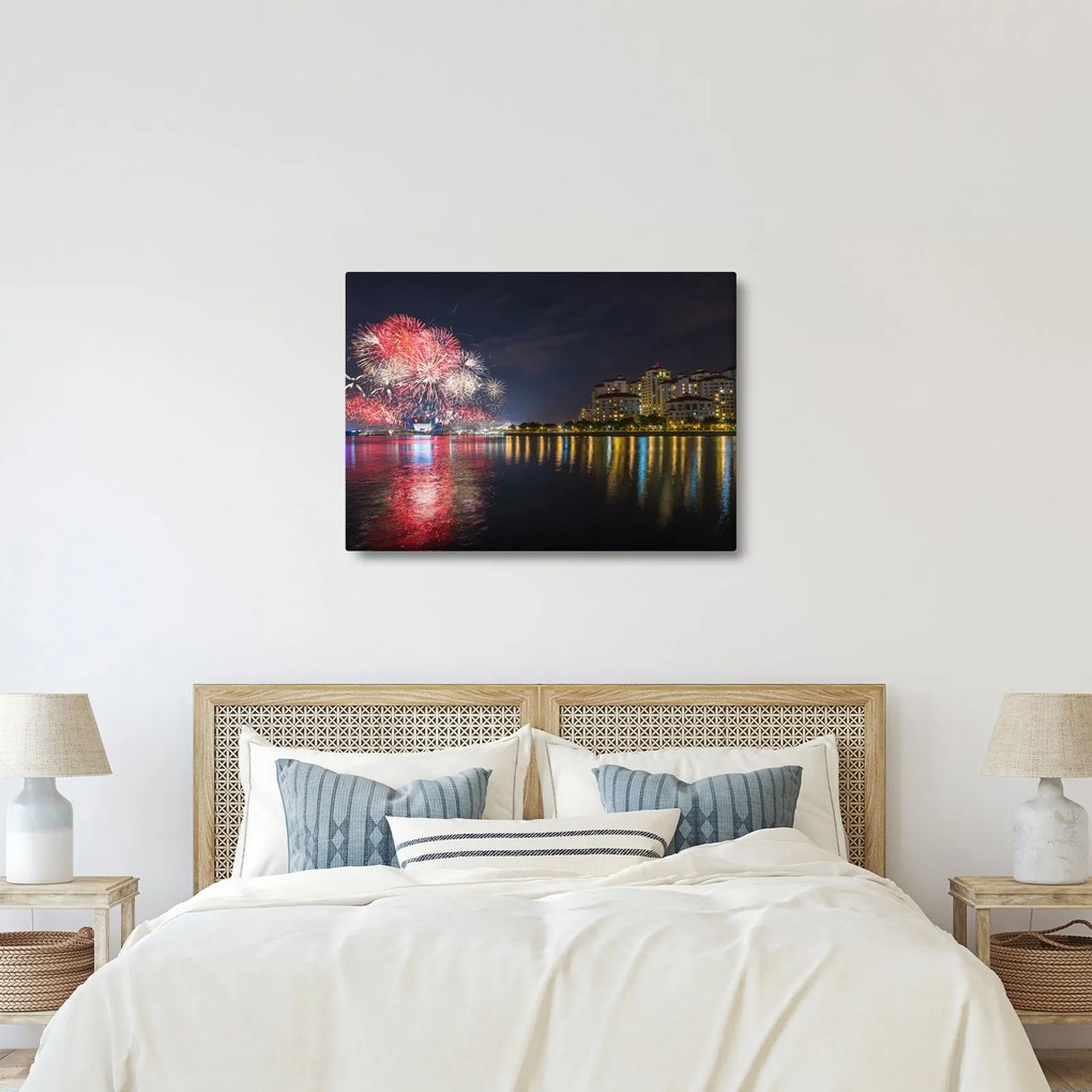 A szingapúri tűzijáték képe (70x50 cm)