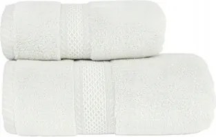 Rodos törölköző 50x90 cm 100% puha nedvszívó pamut 500g/m2 Fehér 001