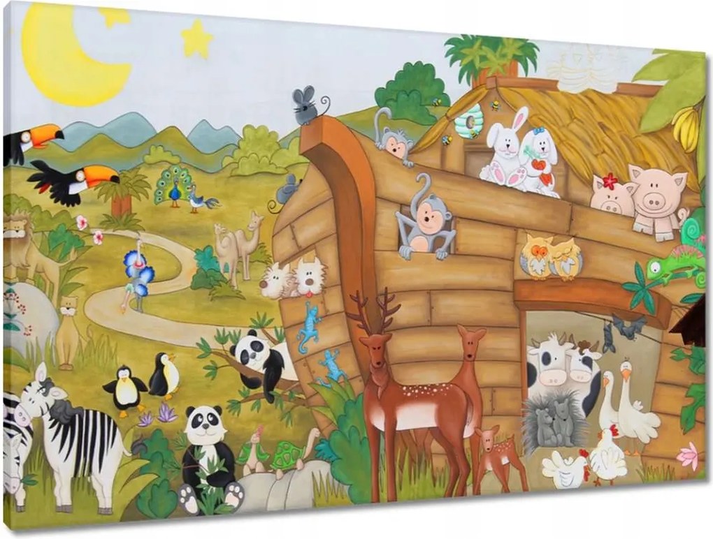 Vászonkép 90x60 Noé bárkája Állatok