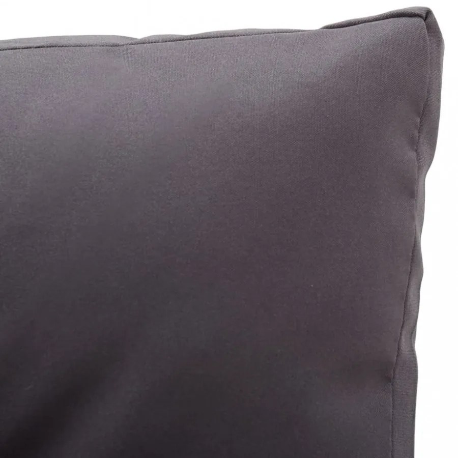kétszemélyes szürke polyrattan kerti kanapé párnákkal 124 cm