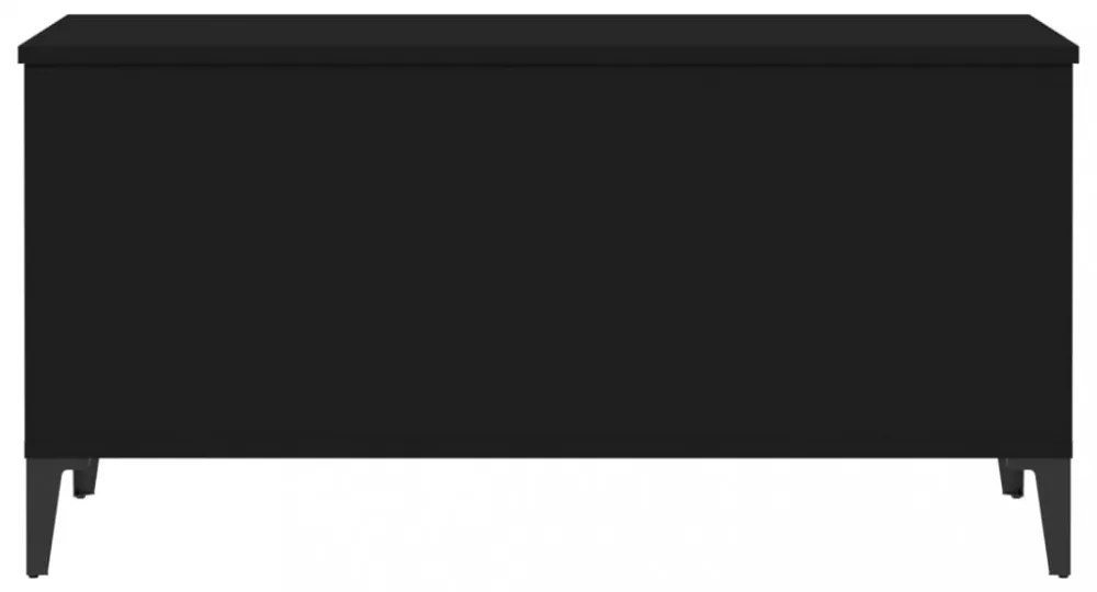 vidaXL fekete szerelt fa dohányzóasztal 90x44,5x45 cm