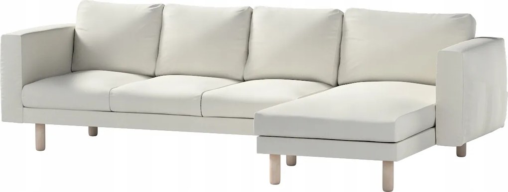 Dekoria Norsborg 4 személyes kanapé huzat Ikea székkel, szürke