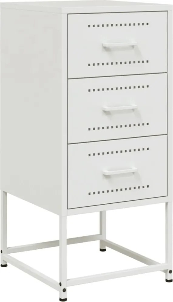 vidaXL fehér acél éjjeliszekrény 36 x 39 x 78 cm