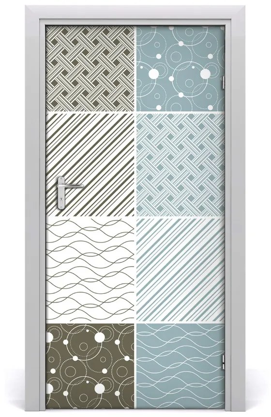 Ajtó tapéta geometrikus minták 95x205 cm