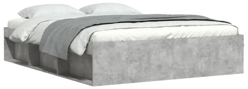 betonszürke ágykeret 140x190 cm