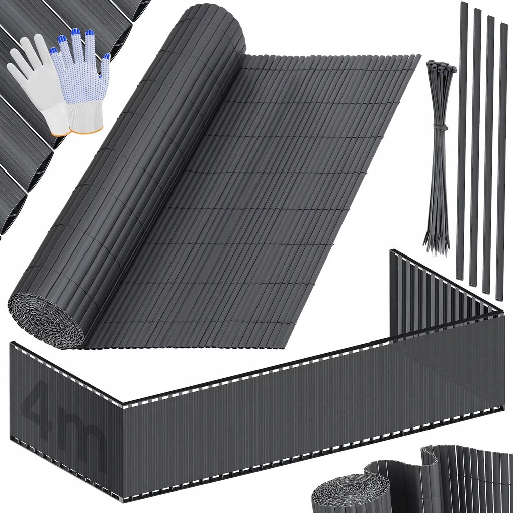 Magánszféra kerítés Pvc erkélyvédő 90x400 cm