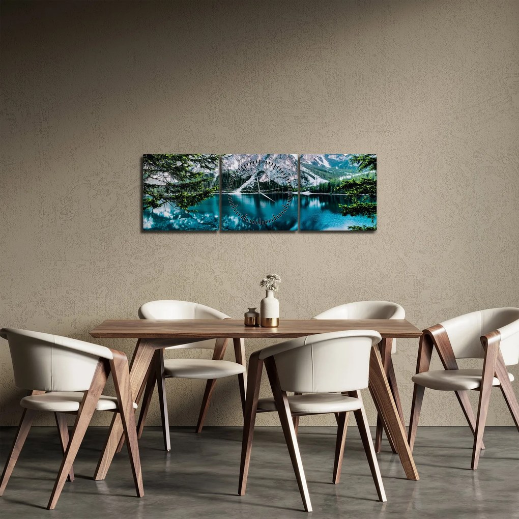 Egy kép az Alpokban (órával) (90x30 cm)