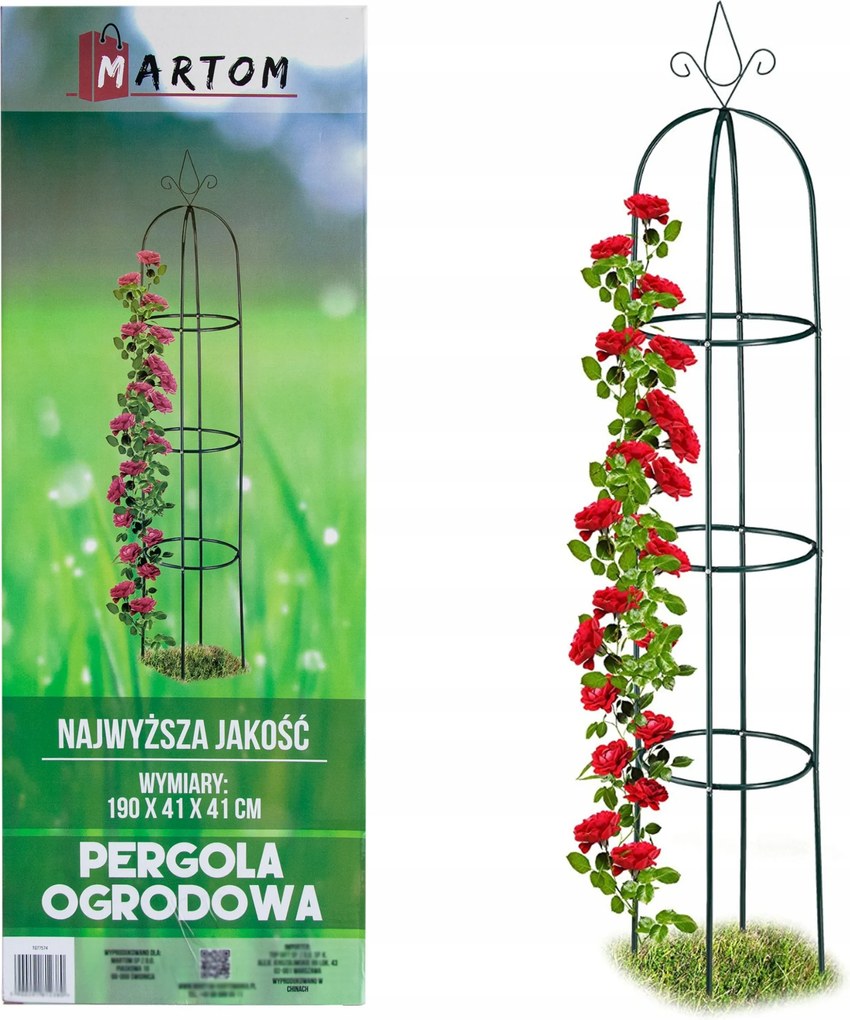 Kerti Pergola Oszlop Rózsa Állvány Kúszó Virágok 190 CM