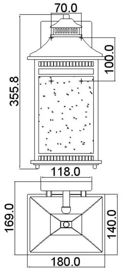 Quoizel QZ-LIVINGSTON2-M - Kültéri lámpa LIVINGSTON 2xE14/40W/230V IP44