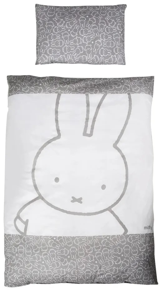 Pamut gyerek ágyneműhuzat babaágyhoz 100x135 cm Miffy – Roba