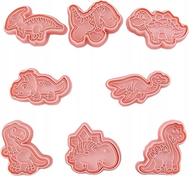 Lyukasztók bélyegzővel Dinoszauruszok formák 8db