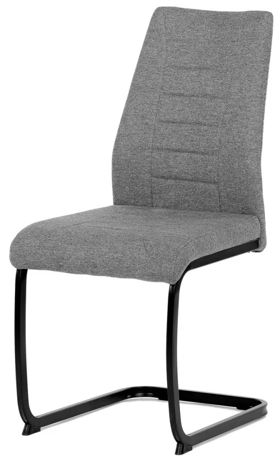 Scaun cu țesătura gri cu baza de sanie. DCL-438