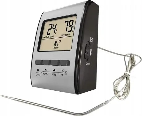 Konyhai Hőmérő Hússzondával, Időzítő funkcióval