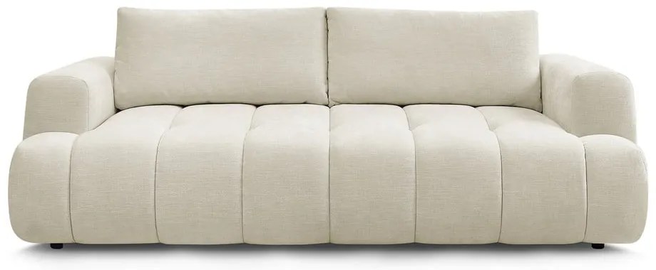 Bézs kinyitható-tárolóhelyes kanapé 251 cm Fuji – Bobochic Paris