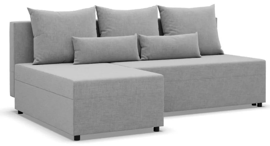 Nobu sarokkanapé, fonott, univerzális oldal, világosszürke