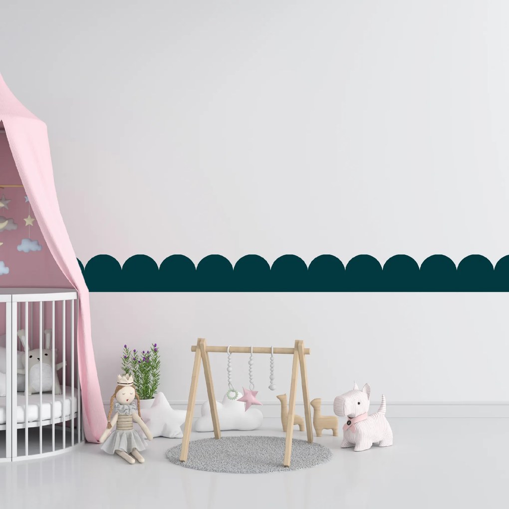 PIPPER. Textil öntapadó tapéta - Mini Ív - Kék-zöld színű Szín: Sápadt
