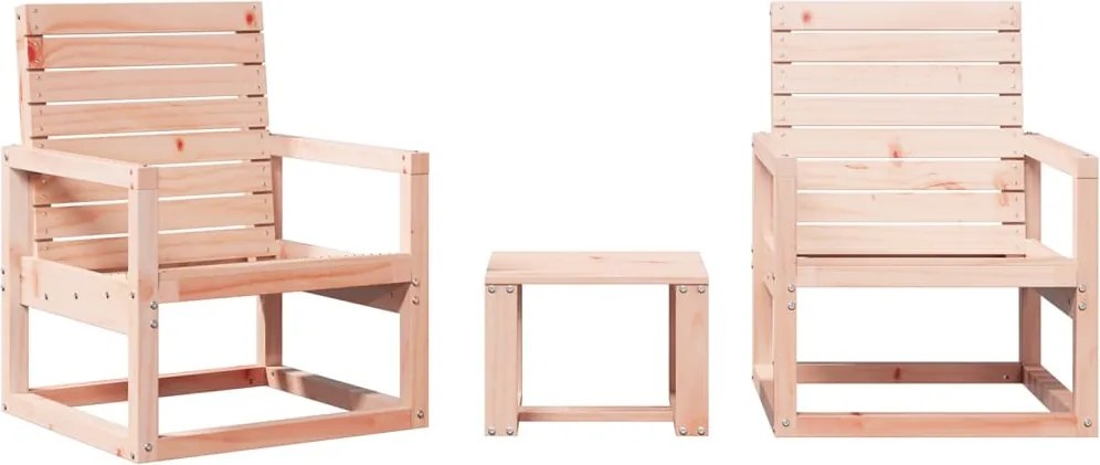 vidaXL 3 részes tömör duglászfenyő kerti pihenőgarnitúra