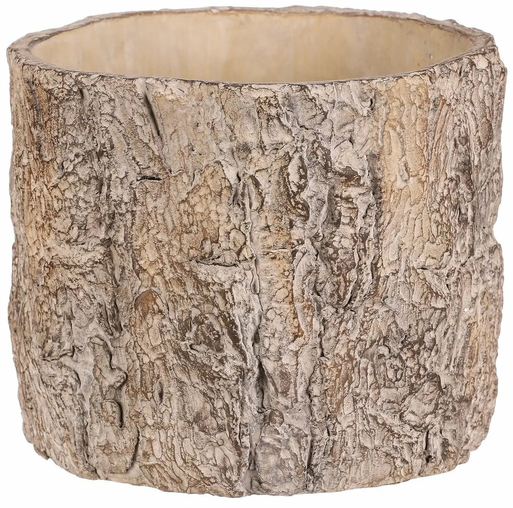 Virágcsomagolás fa kérget utánzó, 21 x 21 x 17 cm,beton, 21 cm